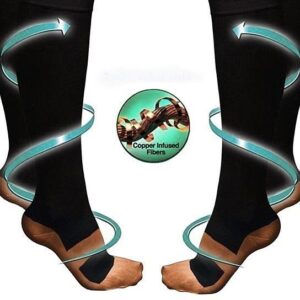 PACK: 6 PAIRS  L/XL - Copper Infused Compression Socks Lightweight