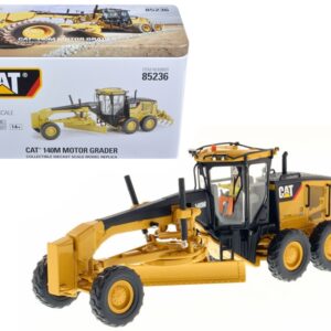 CAT Caterpillar 140M Motor Grader with Operator "High Line Series" 1/50 Diecast Model by Diecast Masters