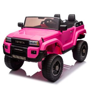 24V Two-seater Kids Ride On Car W/Parents Remote Control, Licensed Toyota LC250,220w Motors,With Shovel,Three-point Seat Belt,Slow Start,Speed adjustment,Bluetooth,Music for Kids Aged 3+.