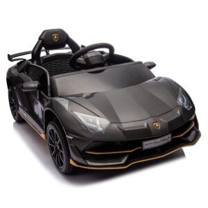12V Kids Ride On Car W/Parents Remote Control,Licensed Lamborghini Aventador Xago,Hydraulic pressure door,Slow Start,Early education,Bluetooth,Adjustable Volume,MP3,USB,LED Lights For Kids Aged 3-8.