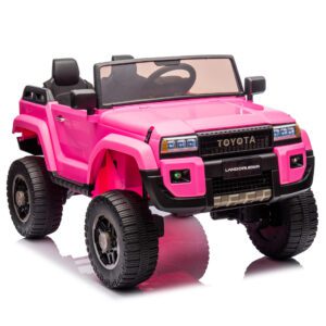 24V Two-seater Kids Ride On Car W/Parents Remote Control, Licensed Toyota LC250,220w Motors,With Shovel,Three-point Seat Belt,Slow Start,Speed adjustment,Bluetooth,Music for Kids Aged 3+.
