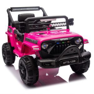 12V Kids Ride On Electric Truck Car W/Parents Control,2WD,Four-wheel suspension,Early education function,Adjustable volume,USB,MP3,Bluetooth,Microphone jack,Power display,LED lights For kids aged 3.