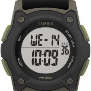 Timex TW7C77500 Kid's Digital 35mm Green Camo Fastwrap   Fabric Strap Watch